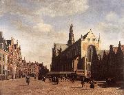 BERCKHEYDE, Gerrit Adriaensz. The Market Square at Haarlem with the St Bavo china oil painting artist